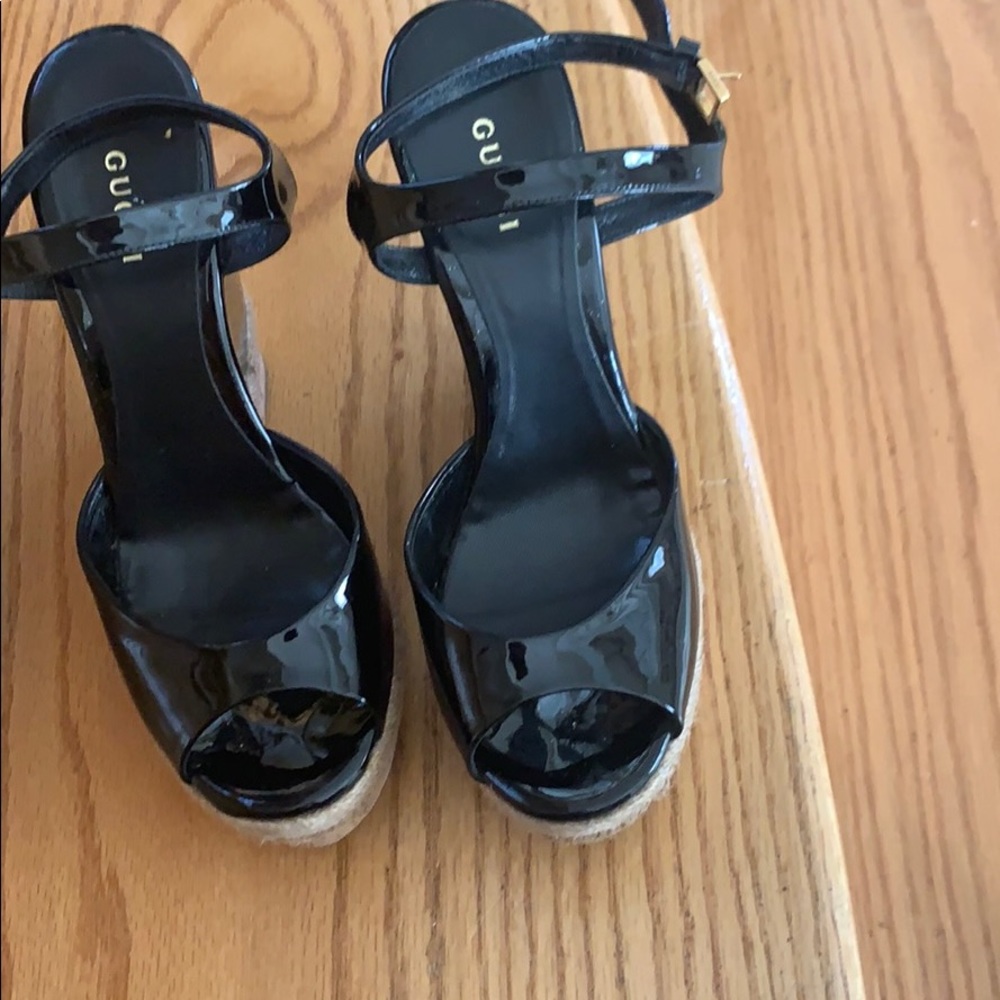 Beautiful patent leather Gucci espadrilles